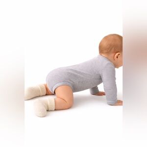 Carter's Gray/Blue Striped Baby Bodysuit